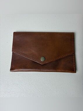 Portland Leather Brown Leather Envelope Wallet
